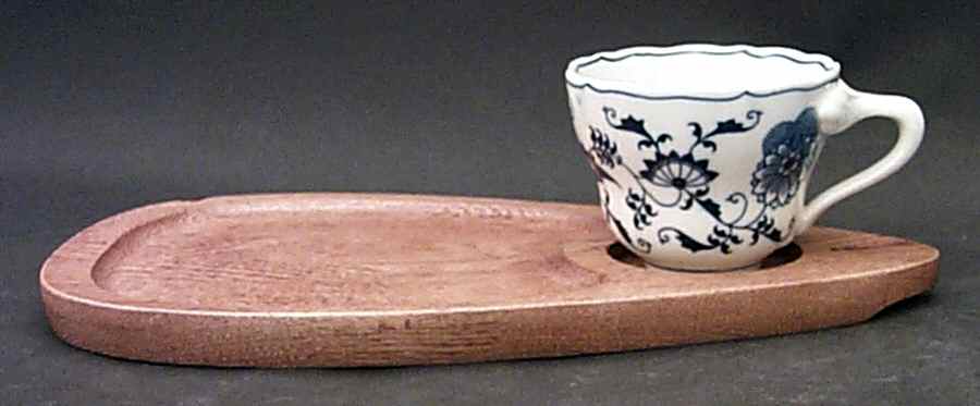 Blue Danube Snack Cup and Wood Tray Set by Blue Danube (Japan)-1