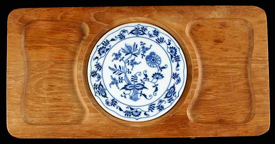 Blue Danube 16" Rectangular Wood Cheese Tray W/Ceramic Tile by Blue Danube (Japan)-1