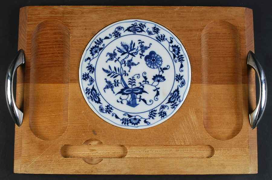 Blue Danube 13" Rectangular Wood Cheese Tray W/Ceramic Tile by Blue Danube (Japan)-1