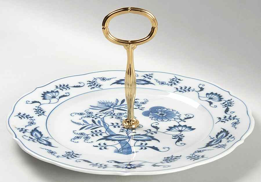 Blue Danube Round Serving Plate with Handle (DP) by Blue Danube (Japan)-1