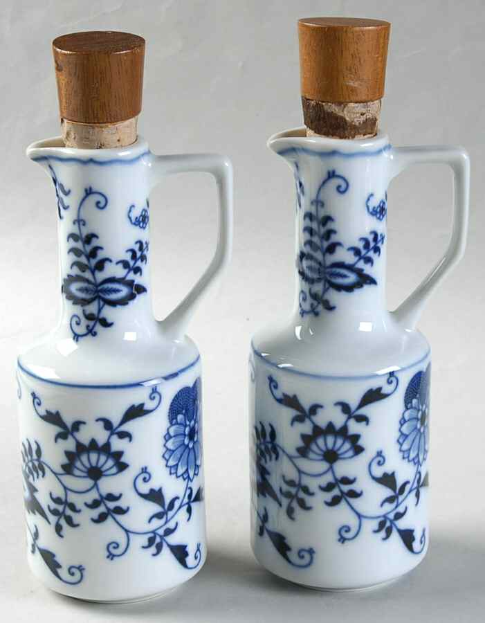 Blue Danube Set of 2 Cruets with Wood Stoppers by Blue Danube (Japan)-1