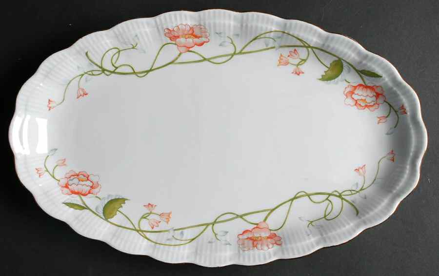Trellis 13" Oval Serving Platter by Baum Brothers-1