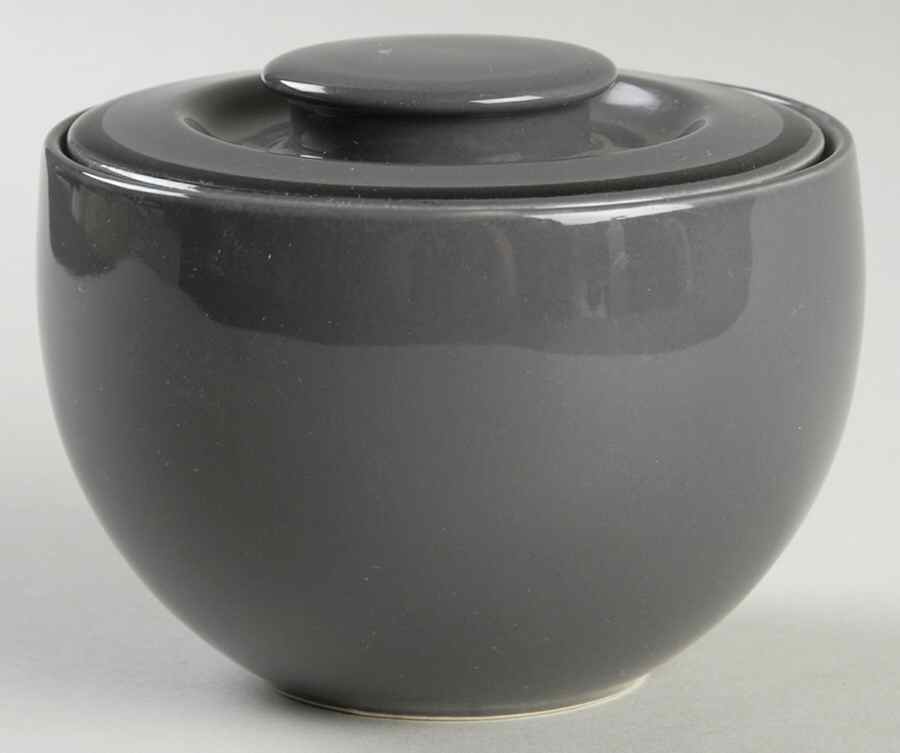Optics Gray Black Sugar Bowl & Lid by Block-1