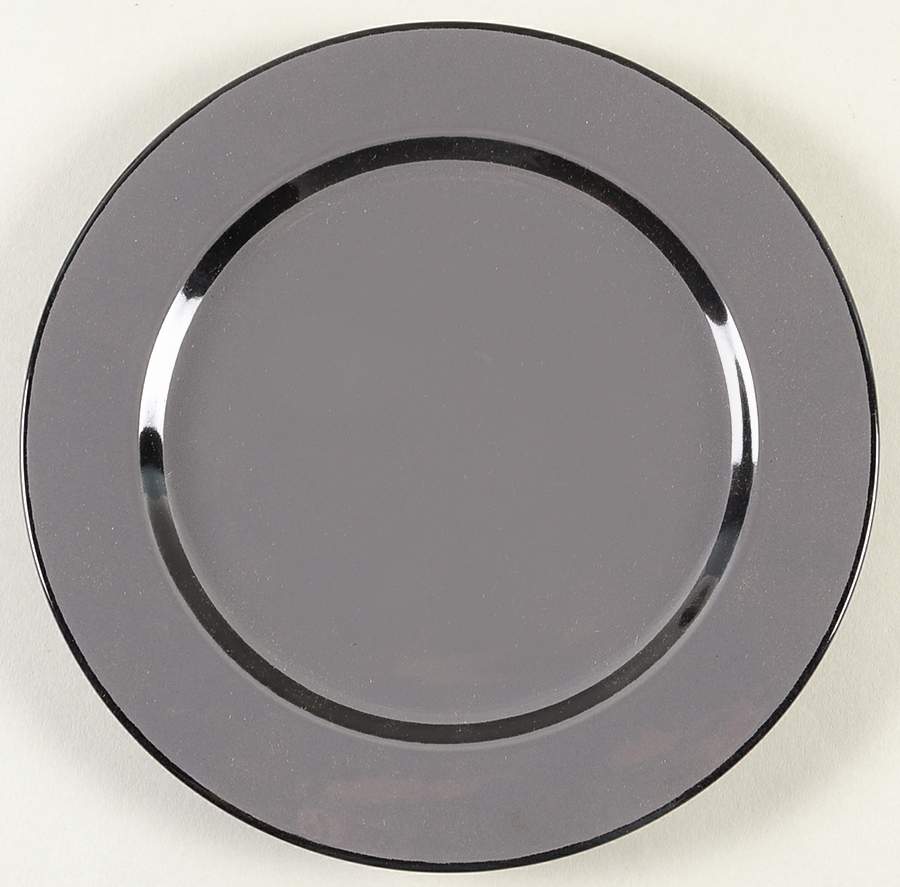 Optics Gray Black Salad Plate by Block-1