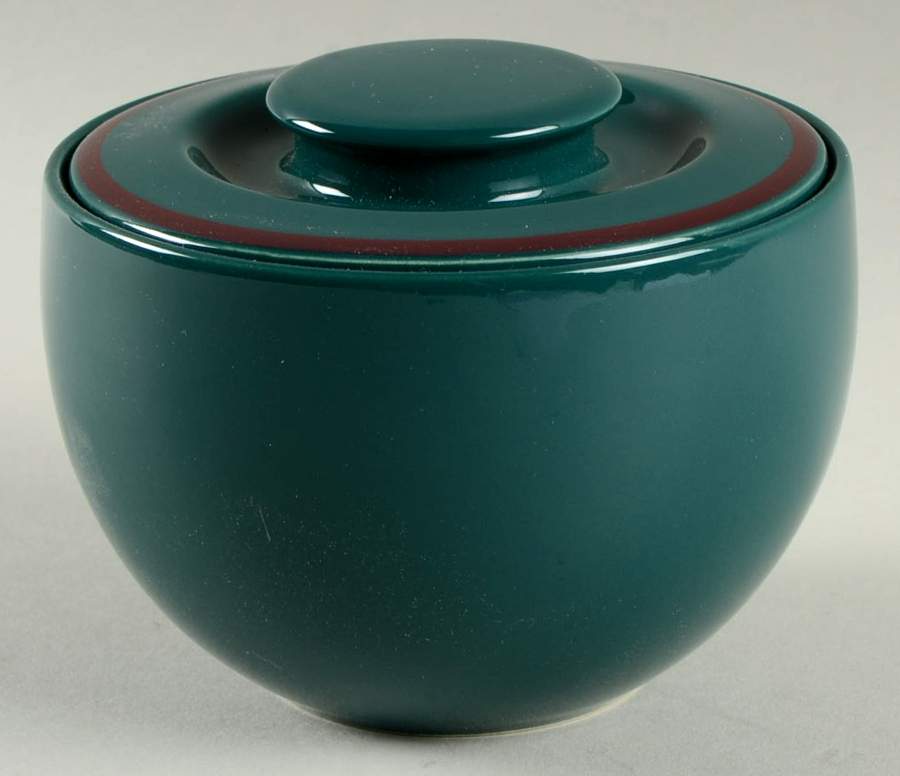 Optics Green Russet Sugar Bowl & Lid by Block-1