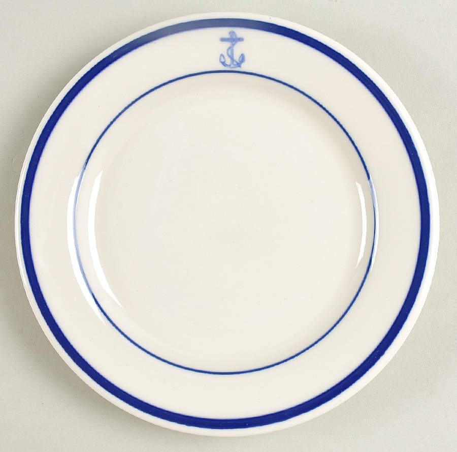 US Navy Mess Wardroom Officer Bread & Butter Plate by Buffalo Pottery-1