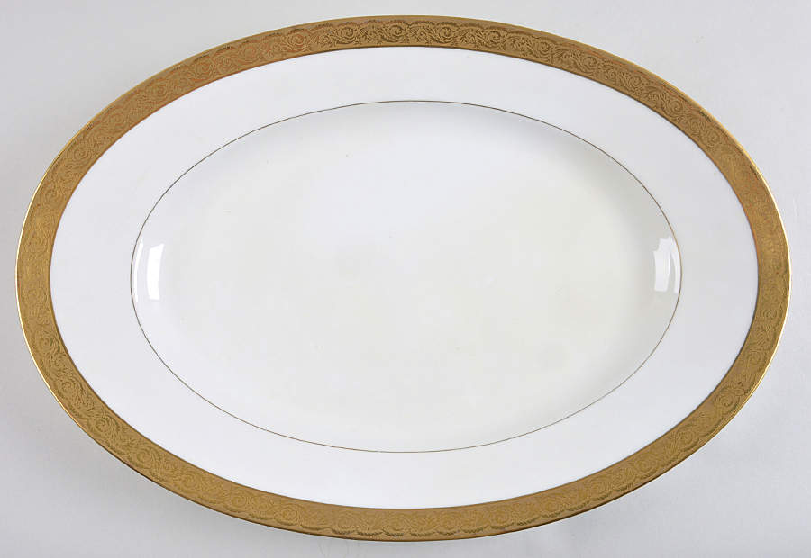 BOJ23 18" Oval Serving Platter by Jean Boyer (Limoges)-1