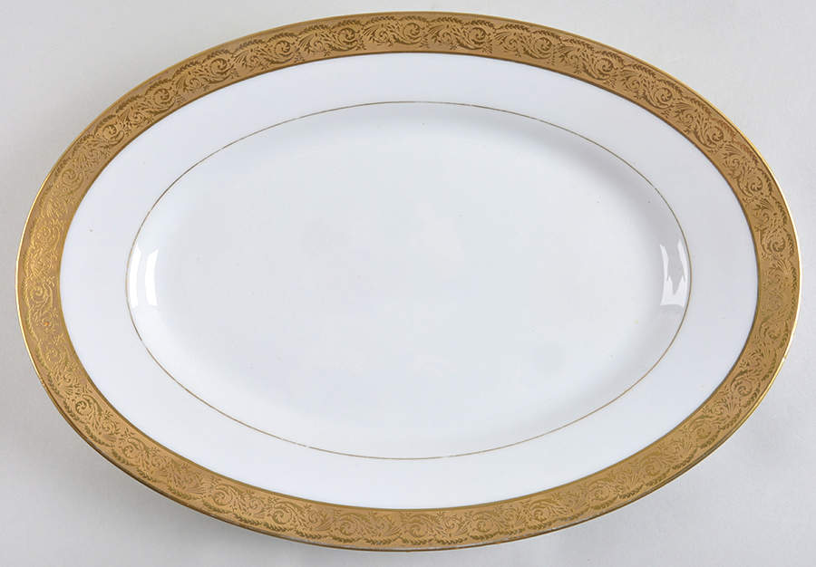 BOJ23 13" Oval Serving Platter by Jean Boyer (Limoges)-1