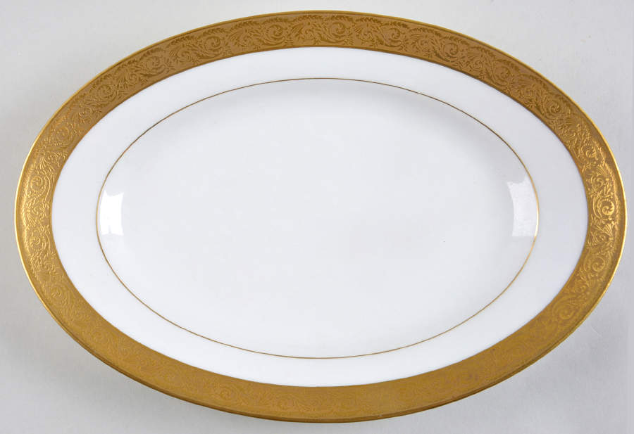 BOJ23 11" Oval Serving Platter by Jean Boyer (Limoges)-1
