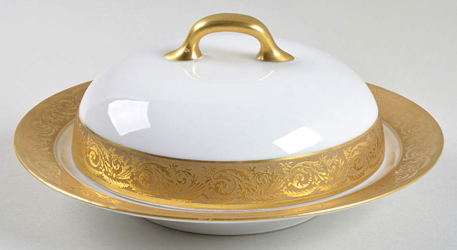 BOJ23 Round Covered Butter by Jean Boyer (Limoges)-1
