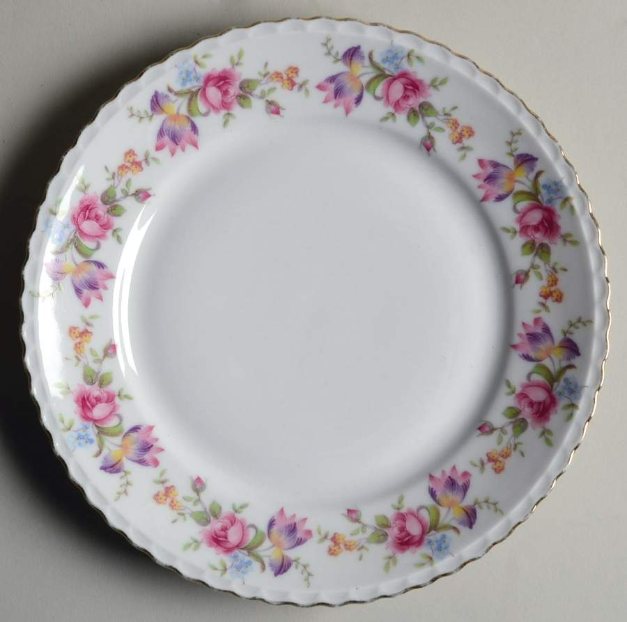 Flower Border Salad Plate by Bavaria-1