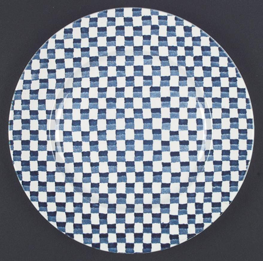Chequers Blue Dinner Plate by Burgess & Leigh-1