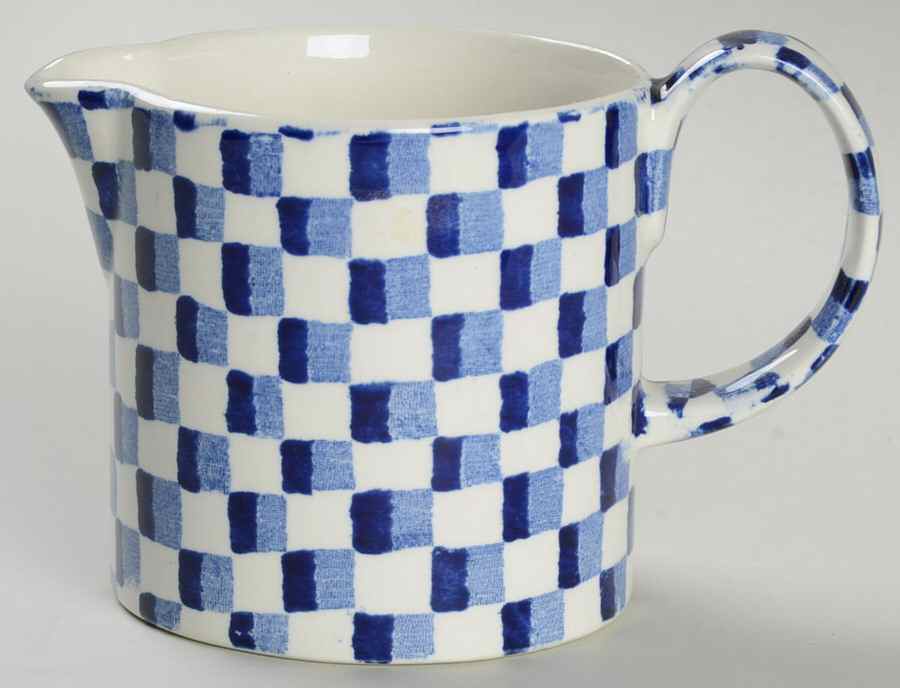 Chequers Blue Creamer by Burgess & Leigh-1
