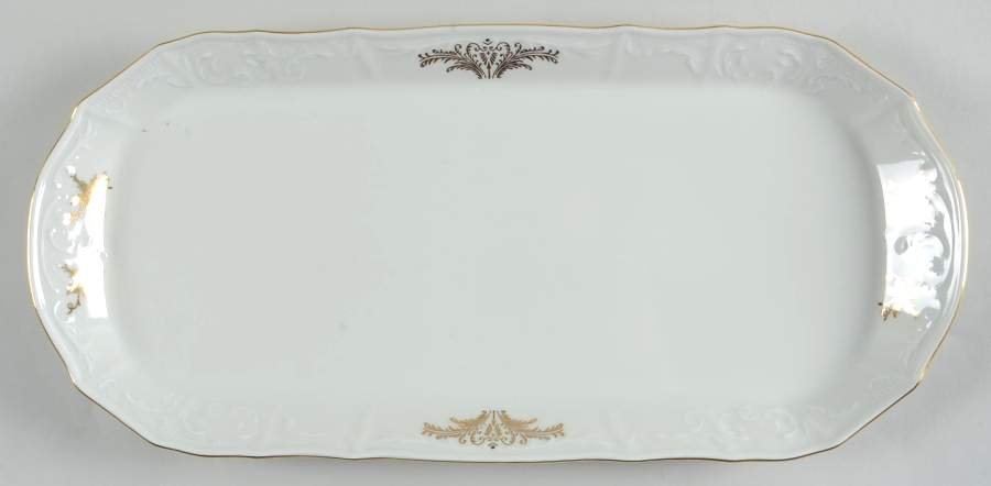 Bernadotte Gold Scroll Bread Tray by Baum Brothers-1