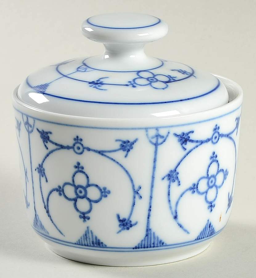 Indisch Blau Sugar Bowl & Lid by Bareuther & Co-1