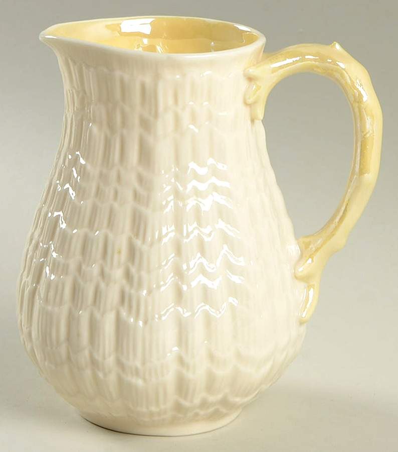 Tridacna Yellow (No Trim) 18 Oz Milk Jug by Belleek Pottery (Ireland)-1