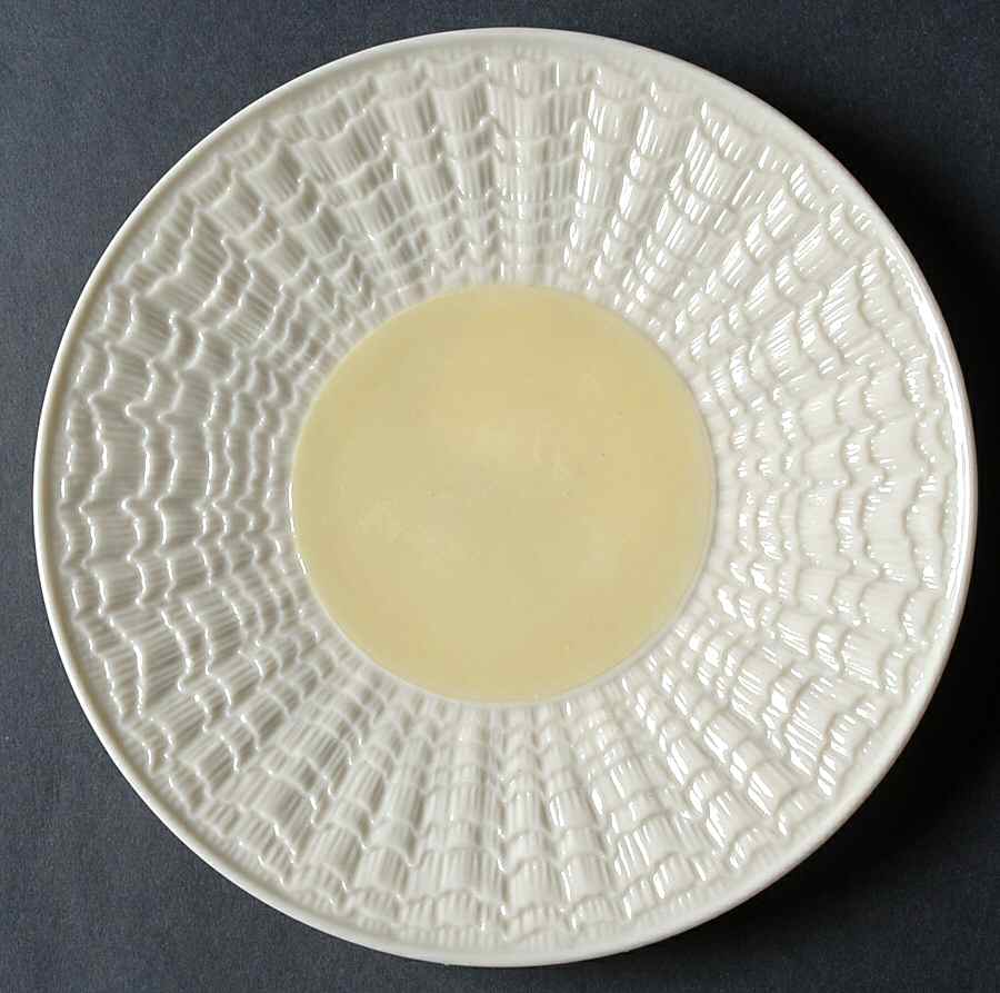 Tridacna Yellow (No Trim) Bread & Butter Plate by Belleek Pottery (Ireland)-1