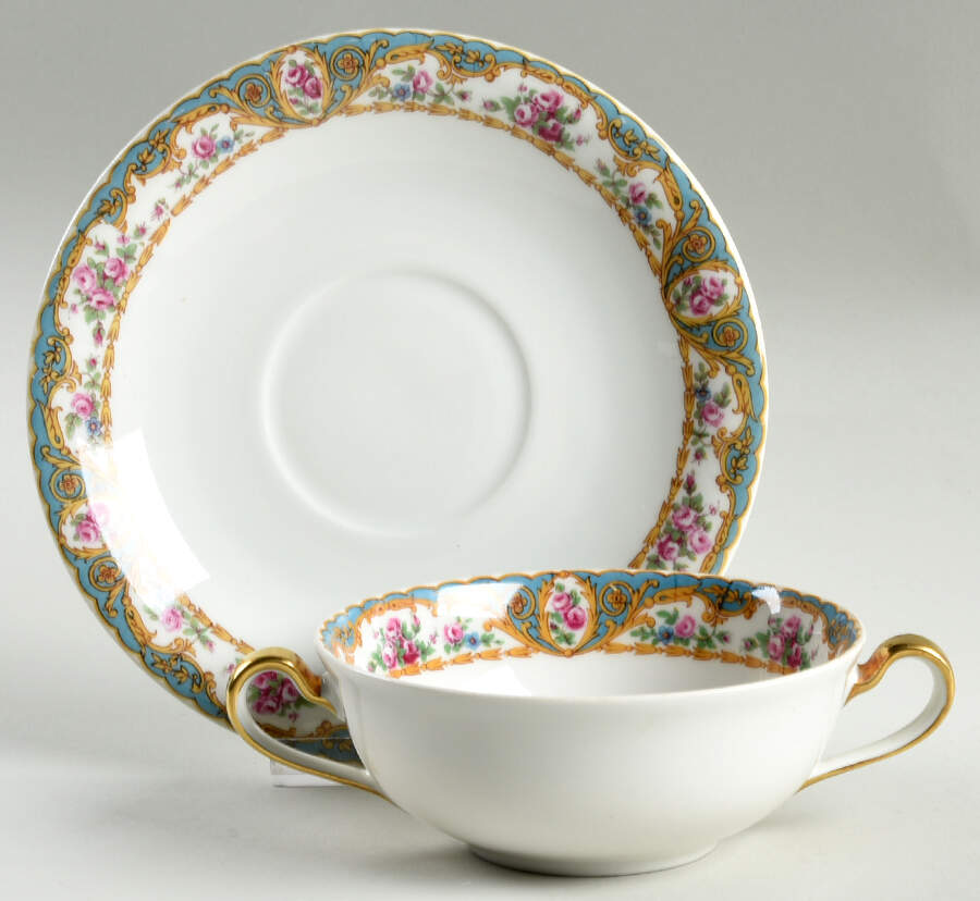 BWD16 Flat Cream Soup Bowl & Saucer Set by Bawo & Dotter-1