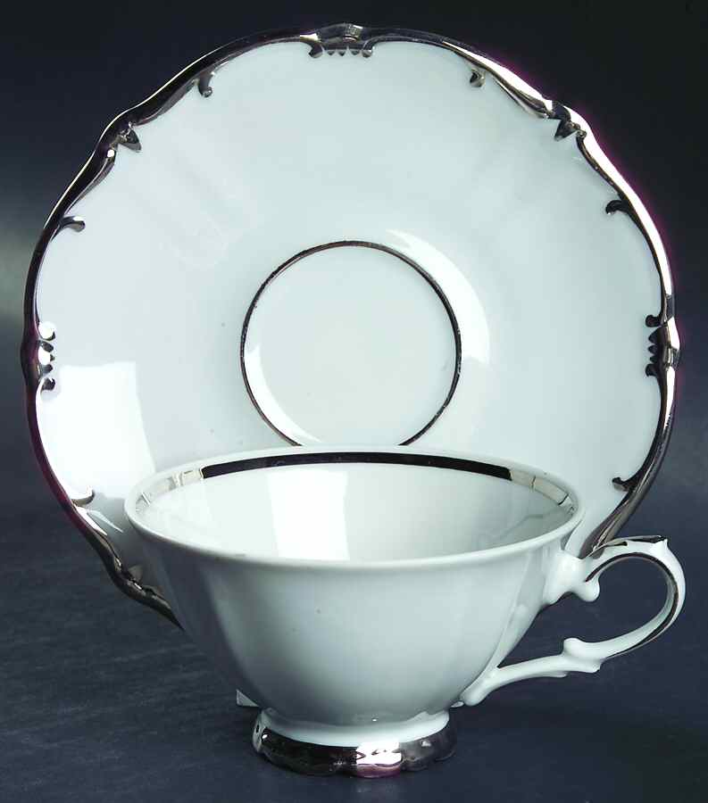 BTH64 Footed Cup & Saucer Set by Bareuther & Co-1