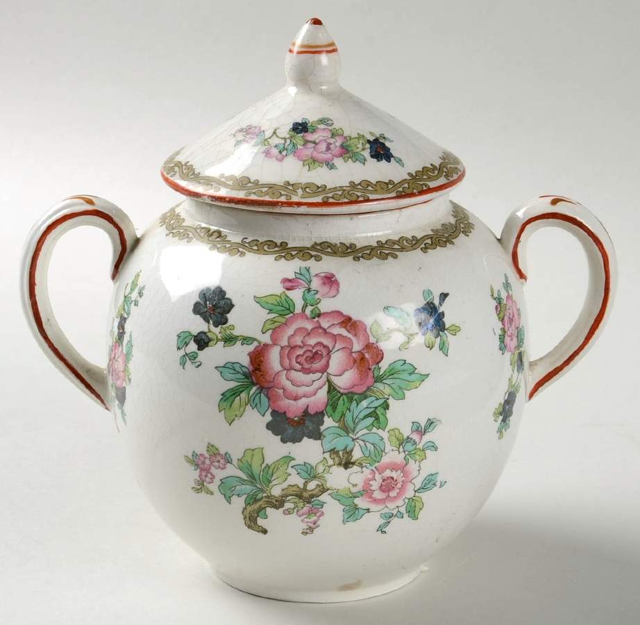 1093 Sugar Bowl & Lid by Booths-1