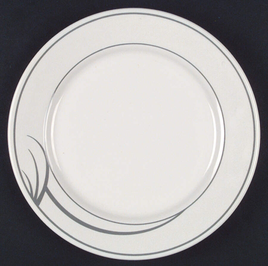 Palmetto Pearl Gray Dinner Plate by Buffalo Pottery-1