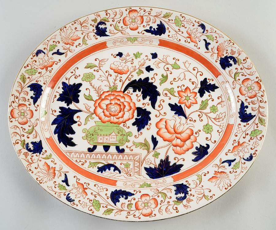 Gordon Rust 13" Oval Serving Platter by Burgess & Leigh-1