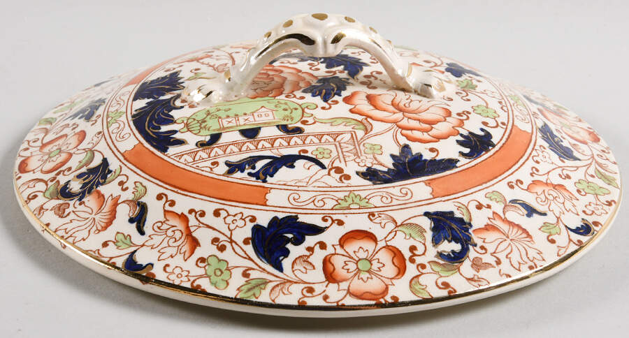 Gordon Rust Lid for Round Vegetable by Burgess & Leigh-1