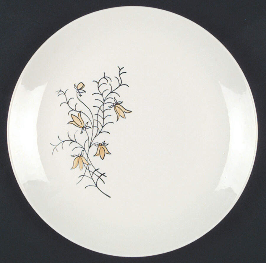 Golden Bells Dinner Plate by Blue Ridge Southern Pottery-1