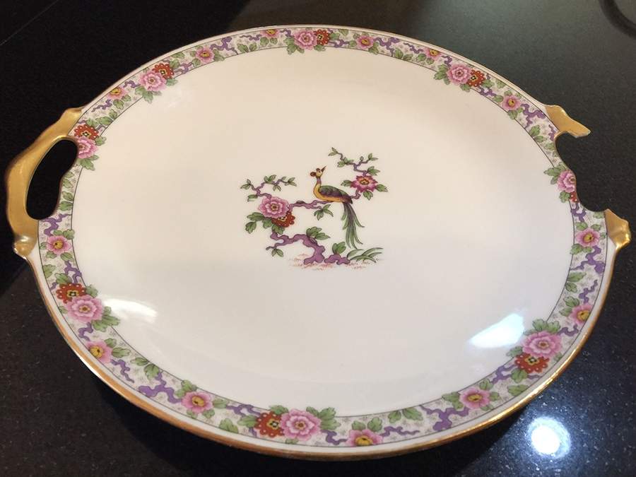 BOJ26 Handled Cake Plate by Jean Boyer (Limoges)-1