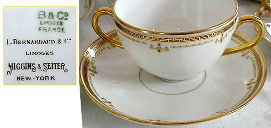 BER10 Flat Bouillon Cup & Saucer by Bernardaud-1