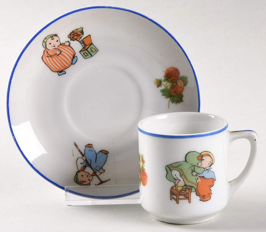 Happifats Child's Cup & Saucer Set by Beyer & Bock-1