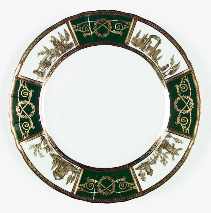 Palais Royal Green Dinner Plate by Bernardaud-1