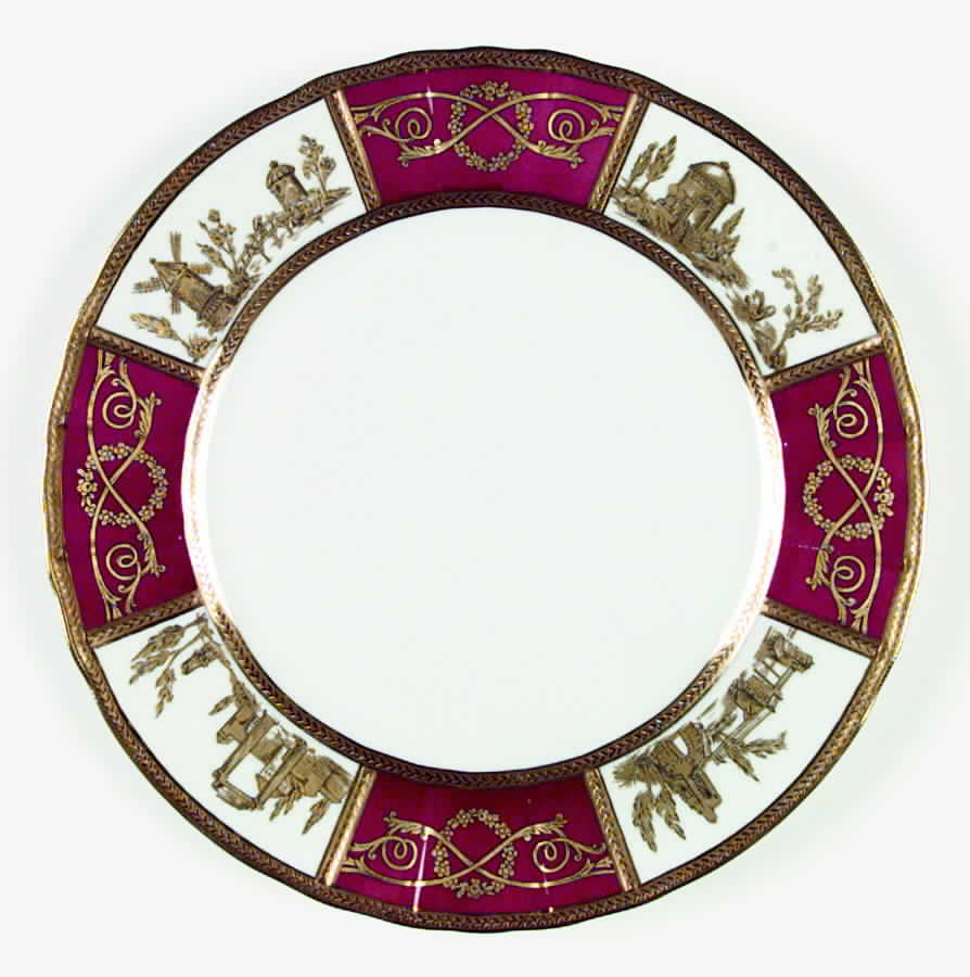 Palais Royal Red Dinner Plate by Bernardaud-1