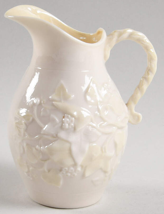 Ivy Yellow Creamer by Belleek Pottery (Ireland)-1