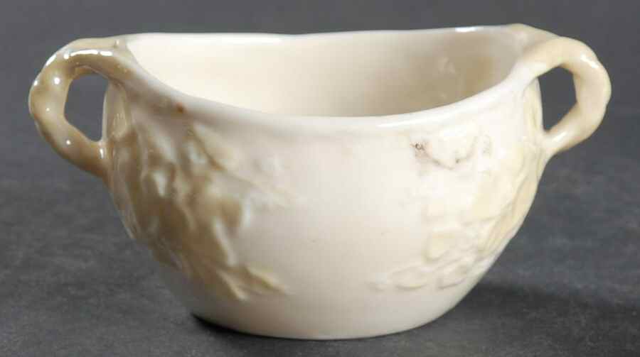 Ivy Yellow Mini Open Sugar Bowl by Belleek Pottery (Ireland)-1