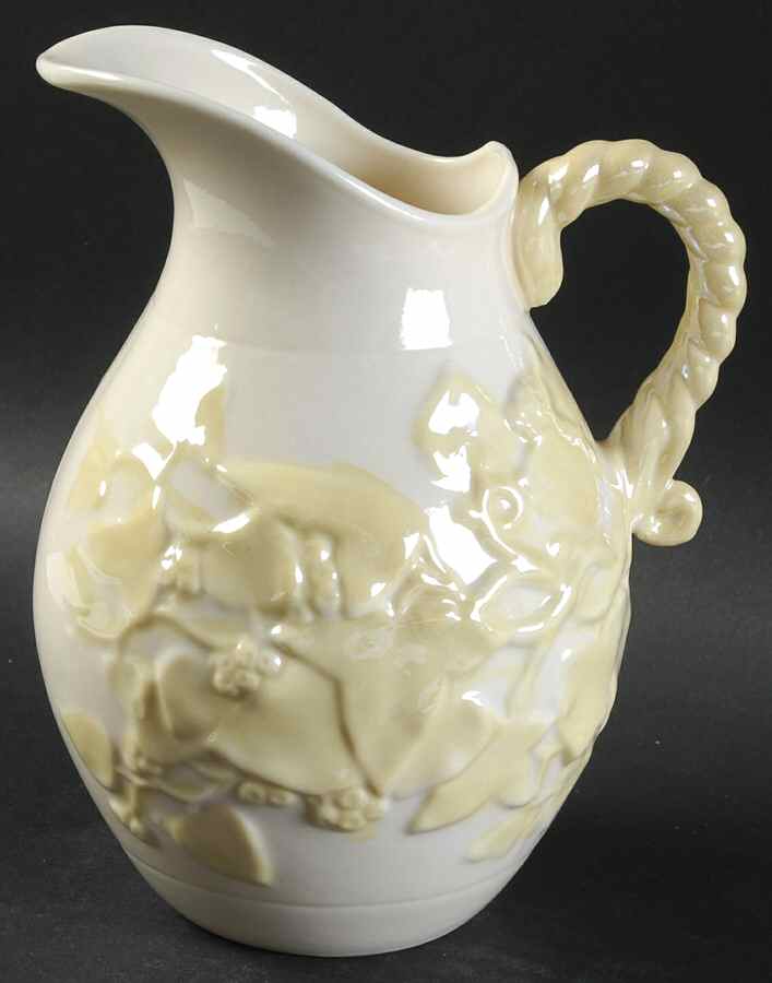 Ivy Yellow 20 Oz Pitcher by Belleek Pottery (Ireland)-1