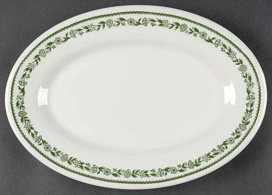 Kenmore (No Trim) 13" Oval Serving Platter by Buffalo Pottery-1
