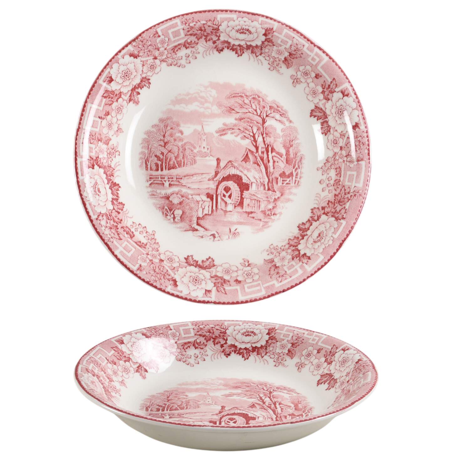 Old English Pink Coupe Soup Bowl by Barratts-1