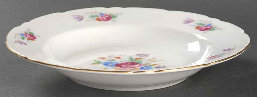 European Garden Rim Soup Bowl by Bohemia Ceramic Works-1