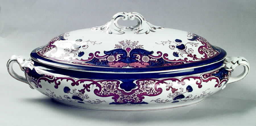 6339 Oval Covered Vegetable by Booths-1