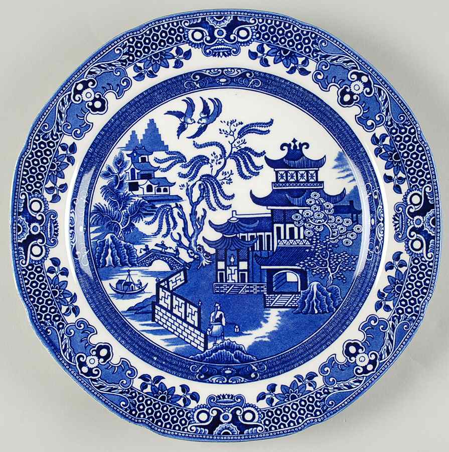 Willow Blue (No Gold Trim) Dinner Plate by Burgess & Leigh-1