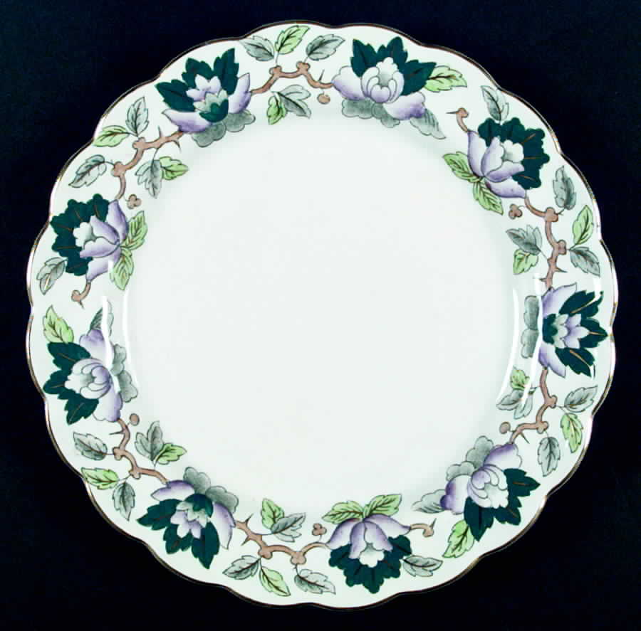Green Lotus Dinner Plate by Booths-1