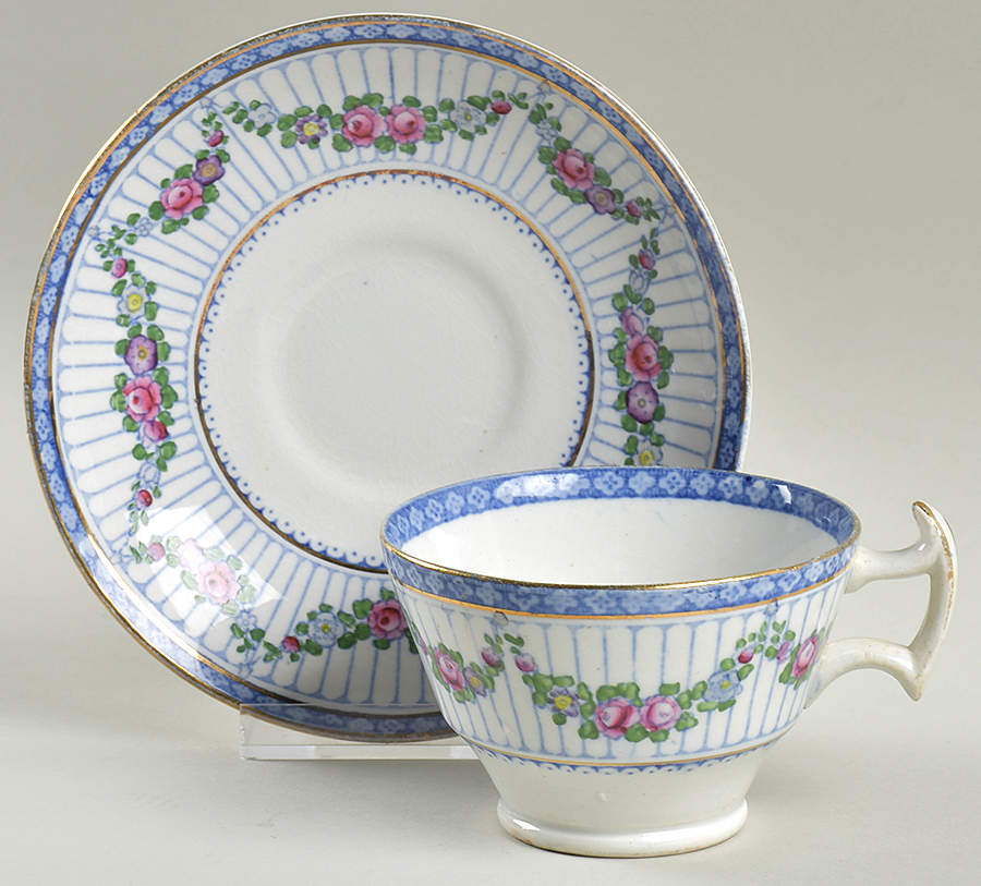 9808 Footed Cup & Saucer Set by Booths-1
