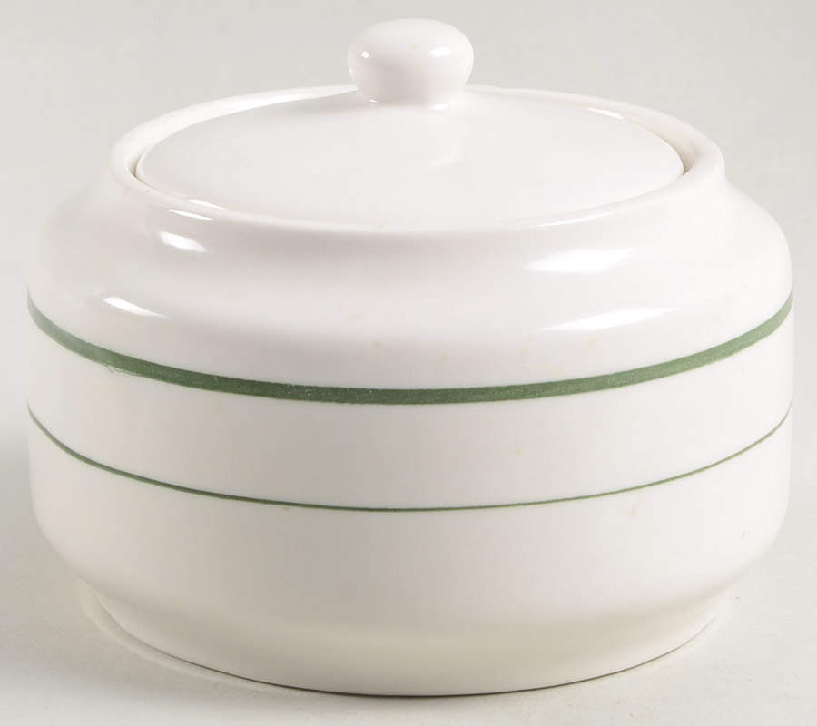 BUF47 Sugar Bowl & Lid by Buffalo Pottery-1