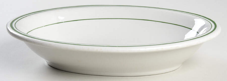 BUF47 10" Oval Vegetable Bowl by Buffalo Pottery-1