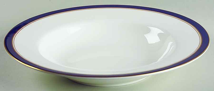 York Blue Large Rim Soup Bowl by Block-1