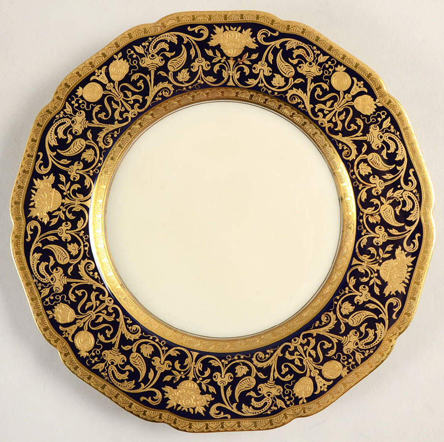 El Dorado Blue Luncheon Plate by Black Knight-1