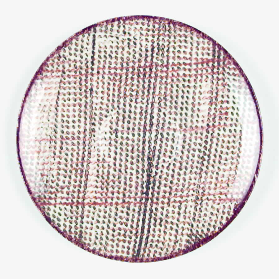 Barley Plaid Saucer by Blue Ridge Southern Pottery-1