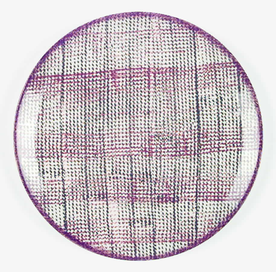 Barley Plaid Dinner Plate by Blue Ridge Southern Pottery-1