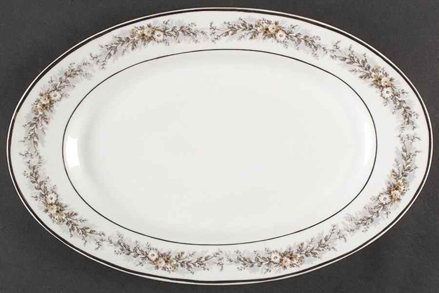 Norfolk 12" Oval Serving Platter by Baum Brothers-1